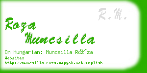 roza muncsilla business card